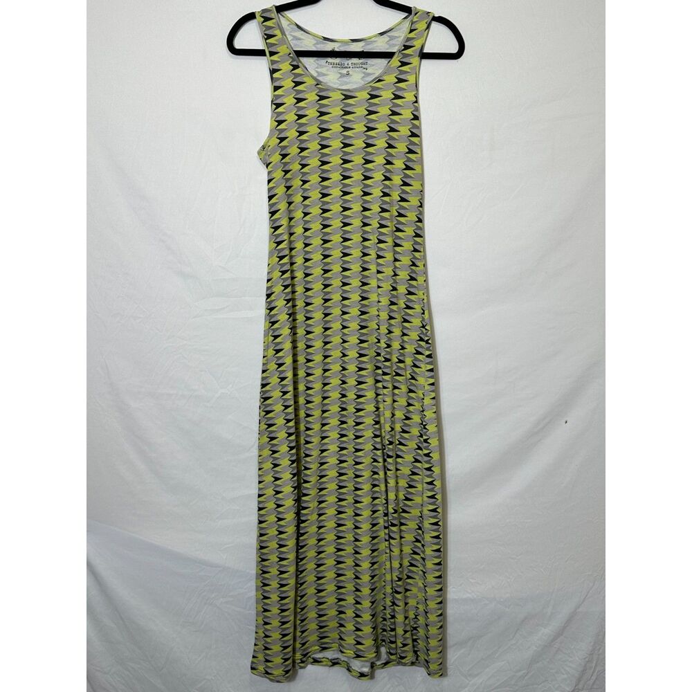 Threads 4 Thought Women's Racerback Maxi Dress Geometric Design Size S